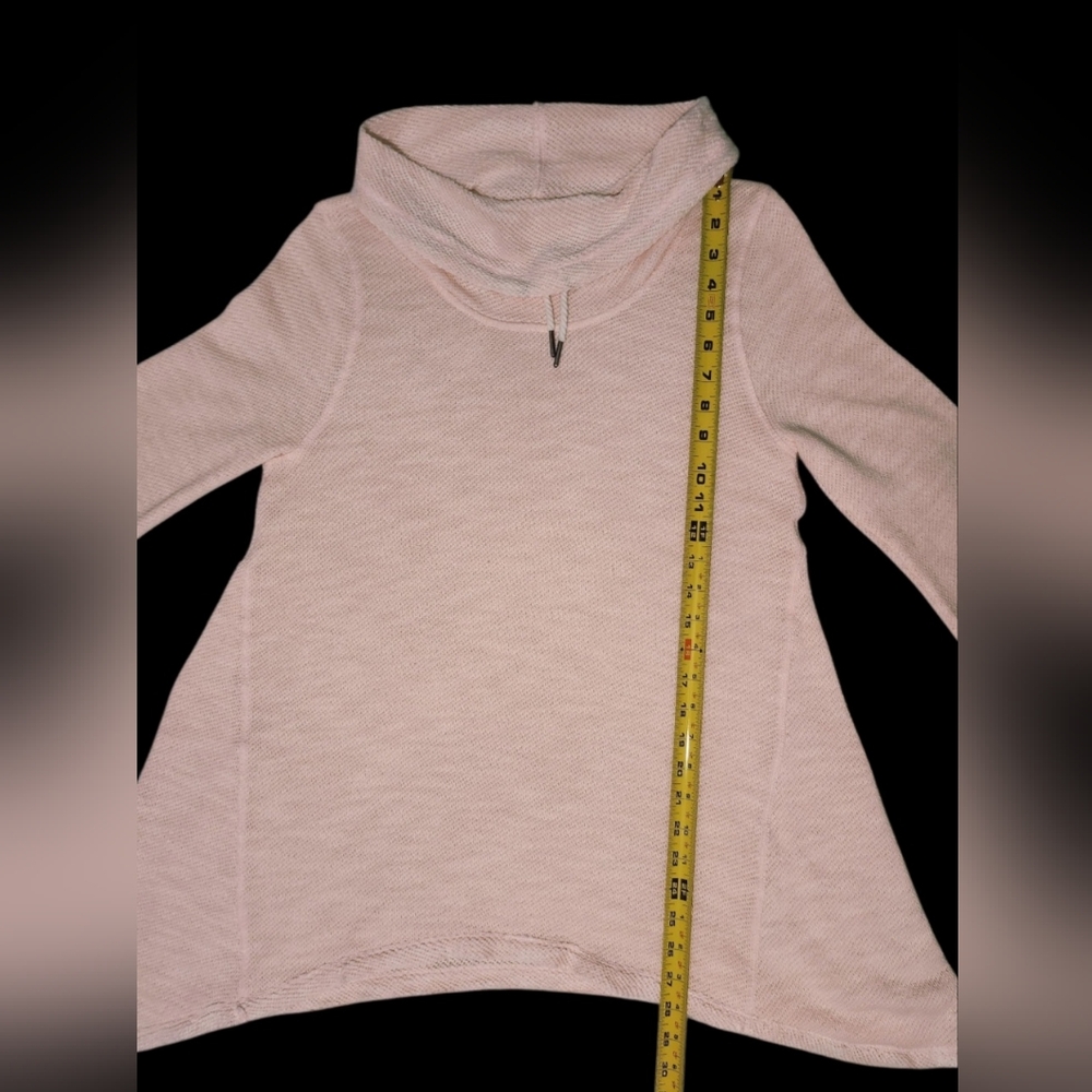 Women's Calvin Klein Cowl Neck Asymmetrical Tunic Sweater Pink Size Medium - Picture 4 of 15